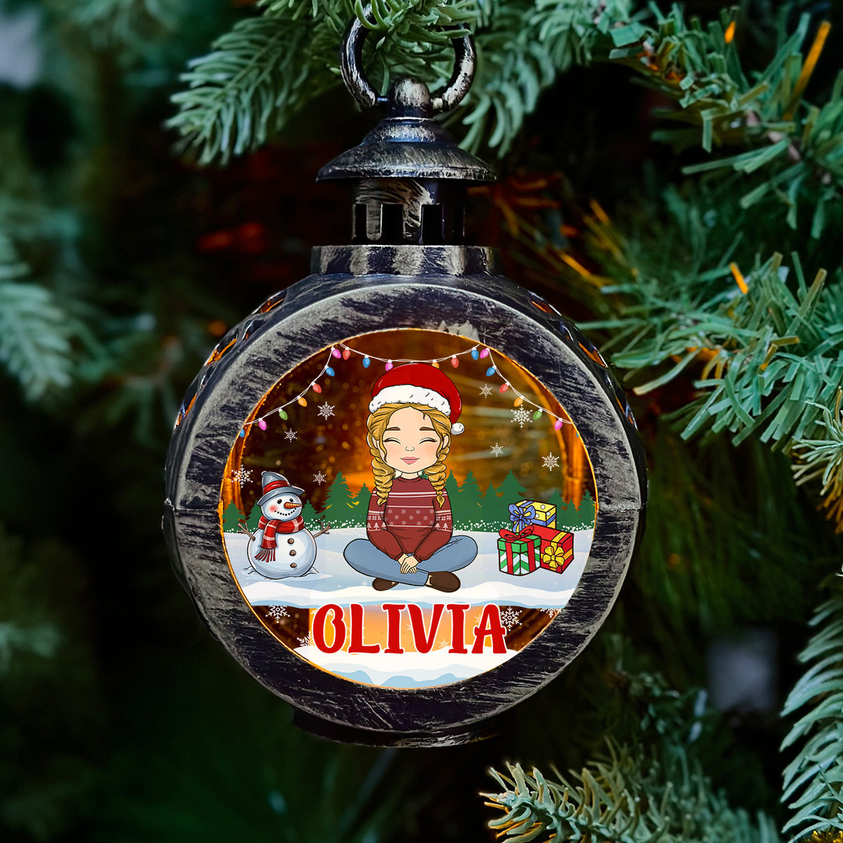 Lovely Family - Personalized Custom Christmas Lantern