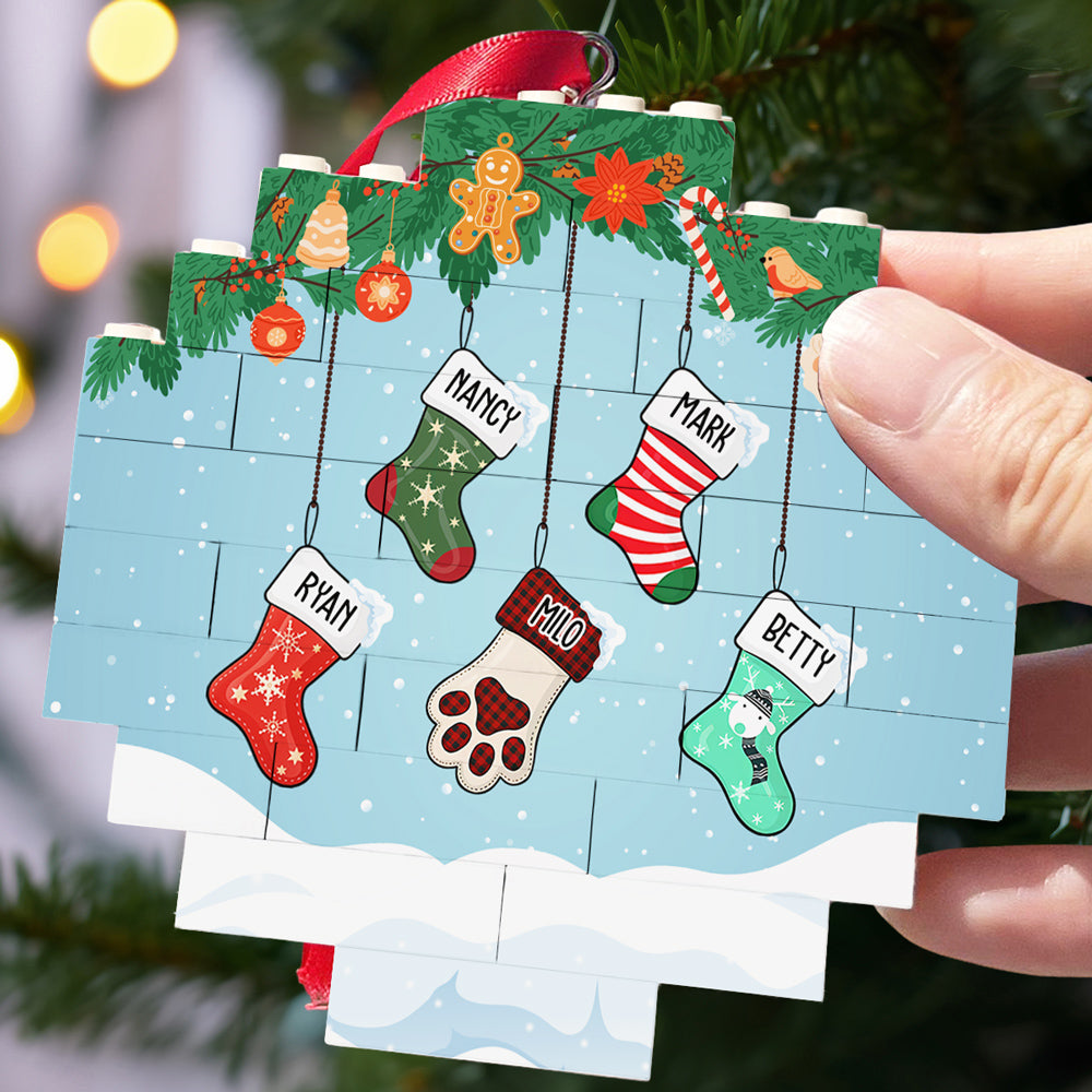 Lovely Stocking - Personalized Custom Puzzle Ornament
