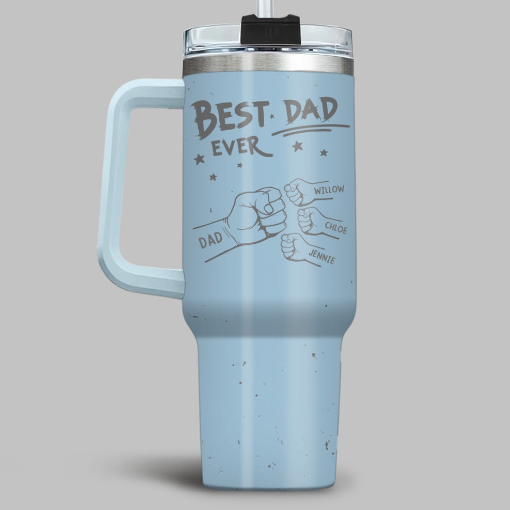 Handsome Dad Ever - Personalized Custom Engraved 40oz Tumbler With Handle