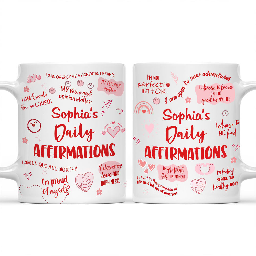 Daily Affirmations - Personalized Custom Coffee Mug