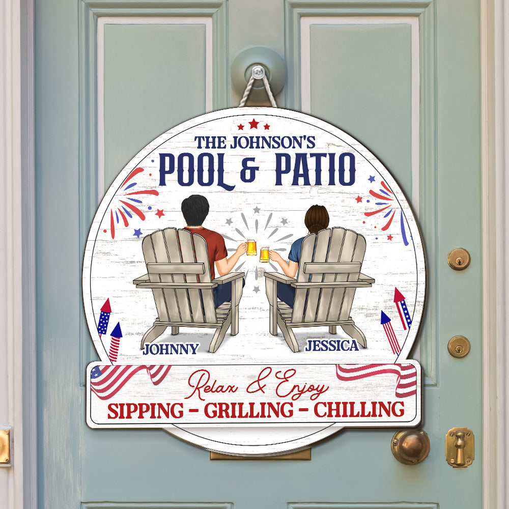 Relax And Enjoy - Personalized Custom Wood Sign