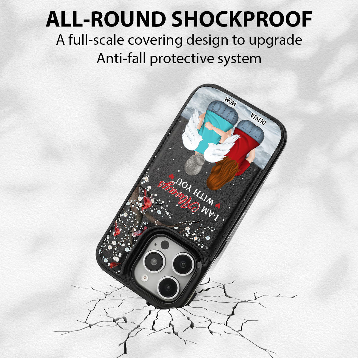 I Am Always With You - Personalized Custom Leather Phone Case