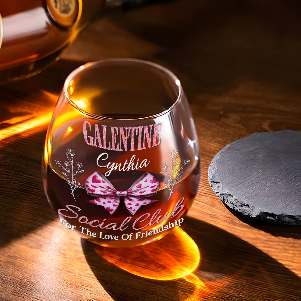 The Love Of Friendship - Personalized Custom Wine Glass