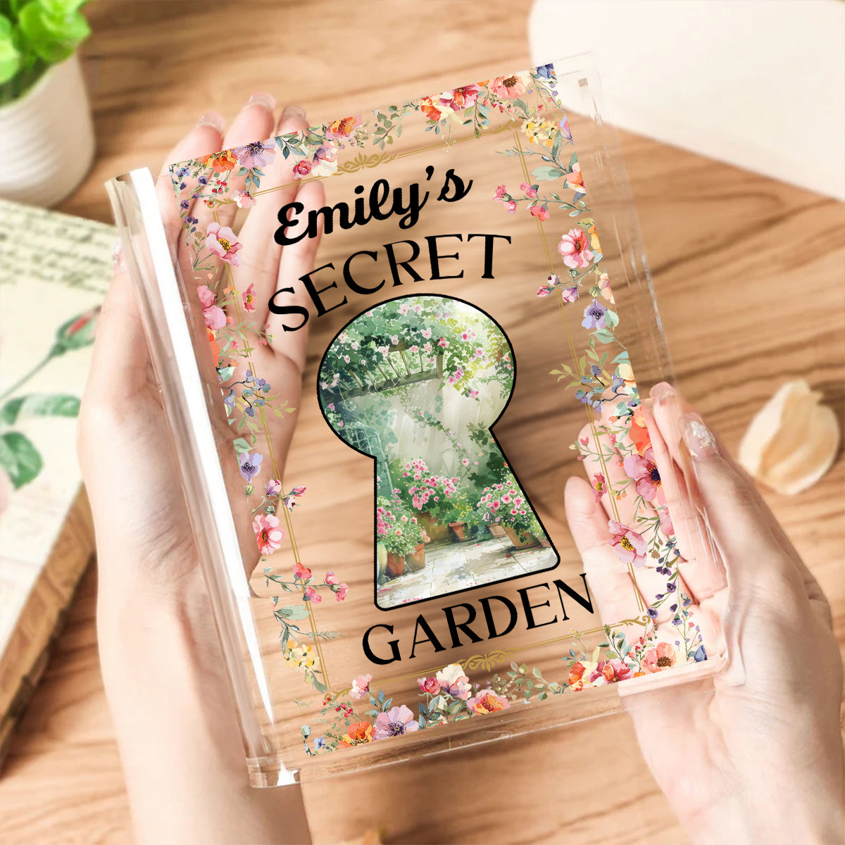My Secret Garden - Personalized Custom Acrylic Book Vase