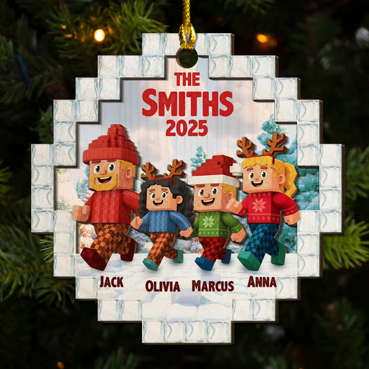 Us As A Family - Personalized Custom 2-layered Wood Ornament