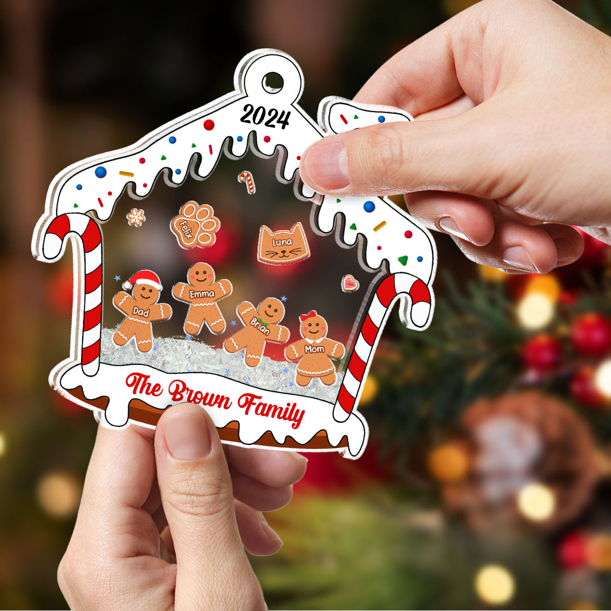 Member Of Family - Personalized Custom Acrylic Shaker Ornament