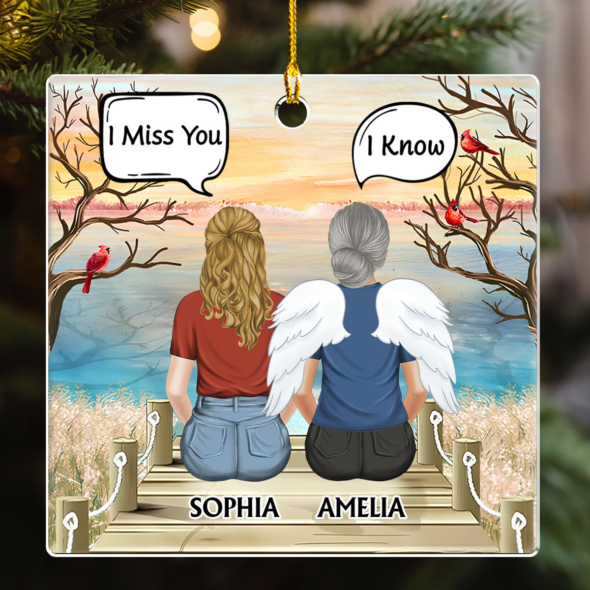 I Miss You I Know - Personalized Custom Acrylic Ornament