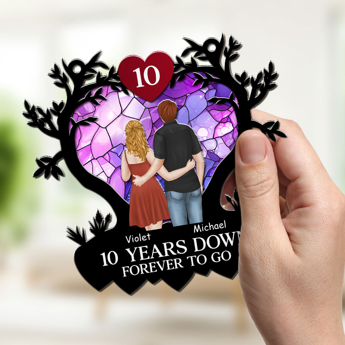 Loving you - Personalized Custom Suncatcher