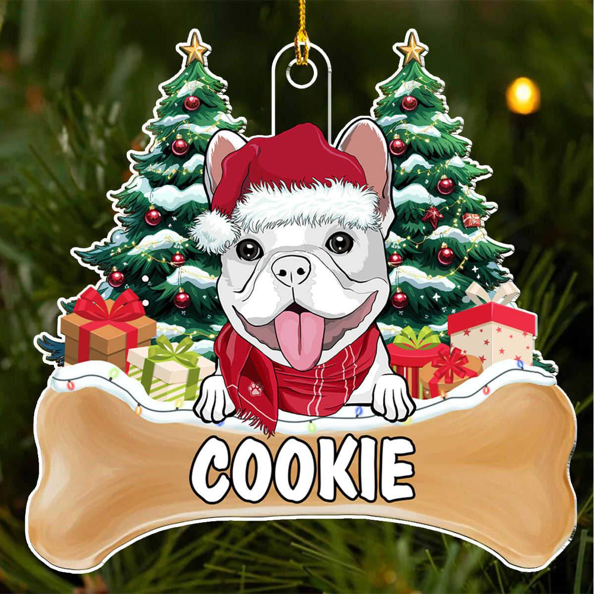 Dog Christmas - Personalized Custom Acrylic Ornament