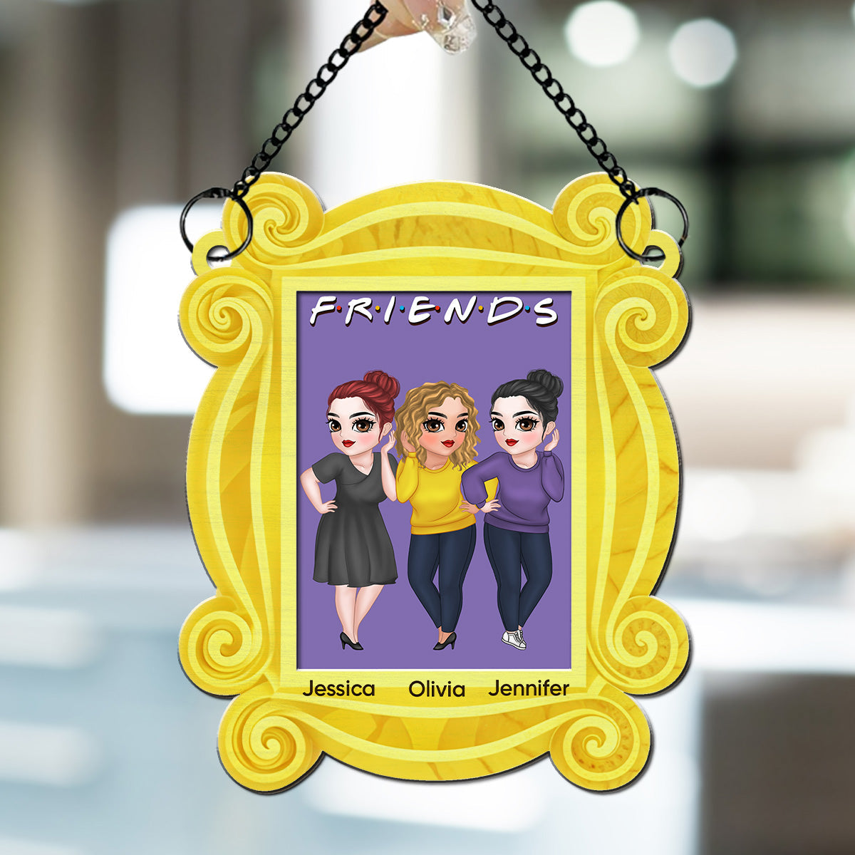 Friends Forever Frame - Personalized Custom Suncatcher