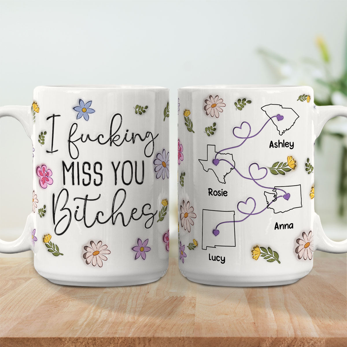 I Miss You Bestie More Friends Version - Personalized Custom 3D Inflated Effect Mug