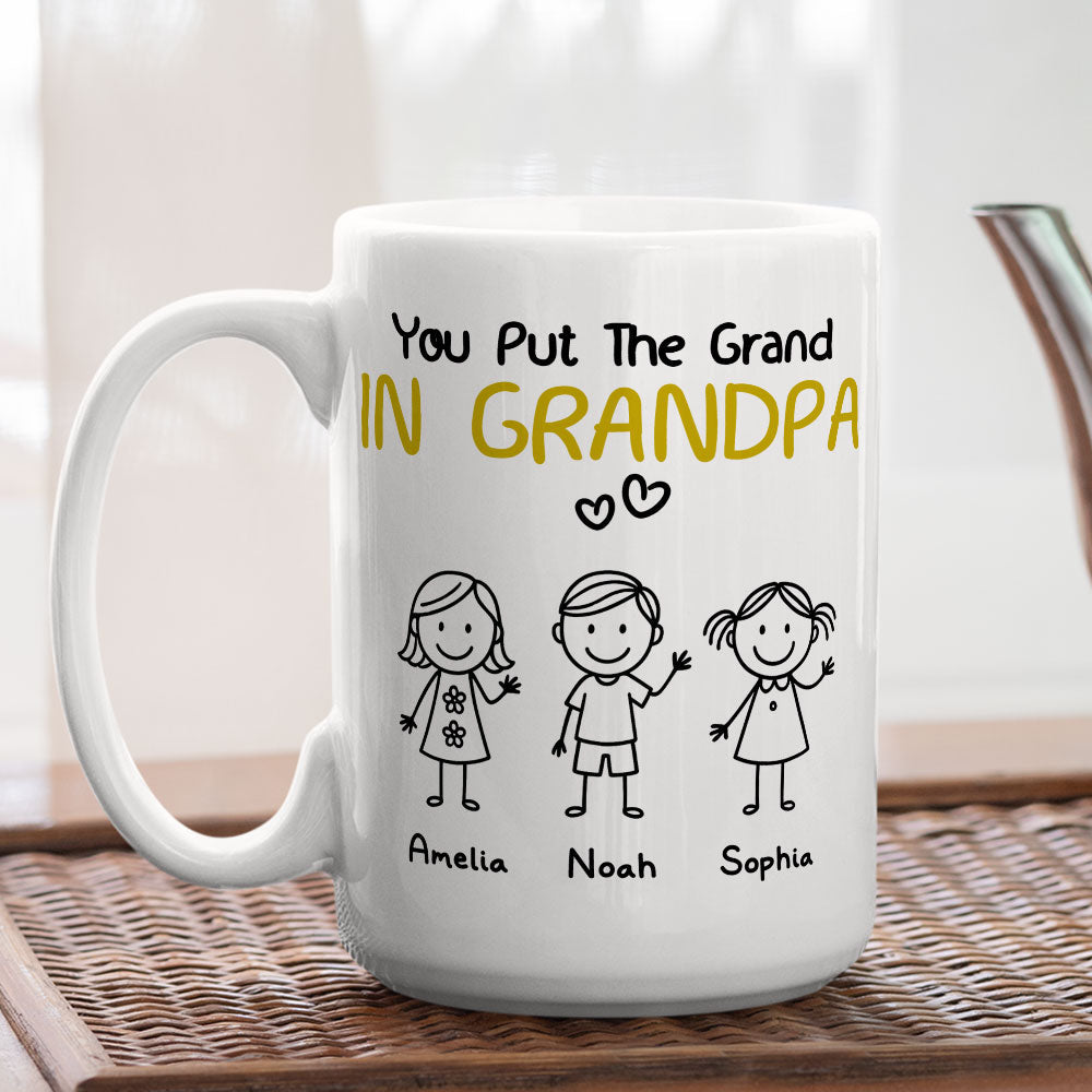 You Make Grandpa Look Grand - Personalized Custom Coffee Mug