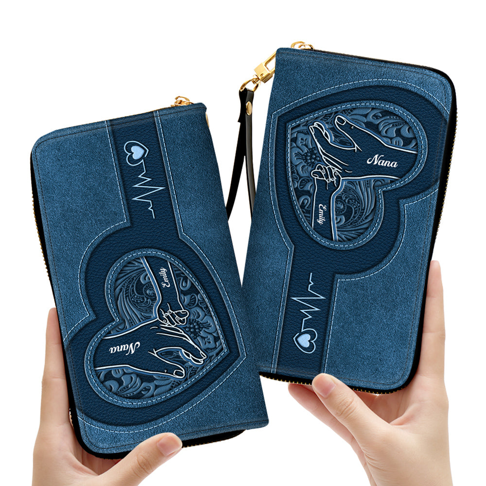 Hold My Hand - Personalized Custom Leather Wallet