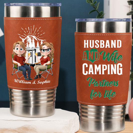 For Life -  Personalized Custom Leather Tumbler