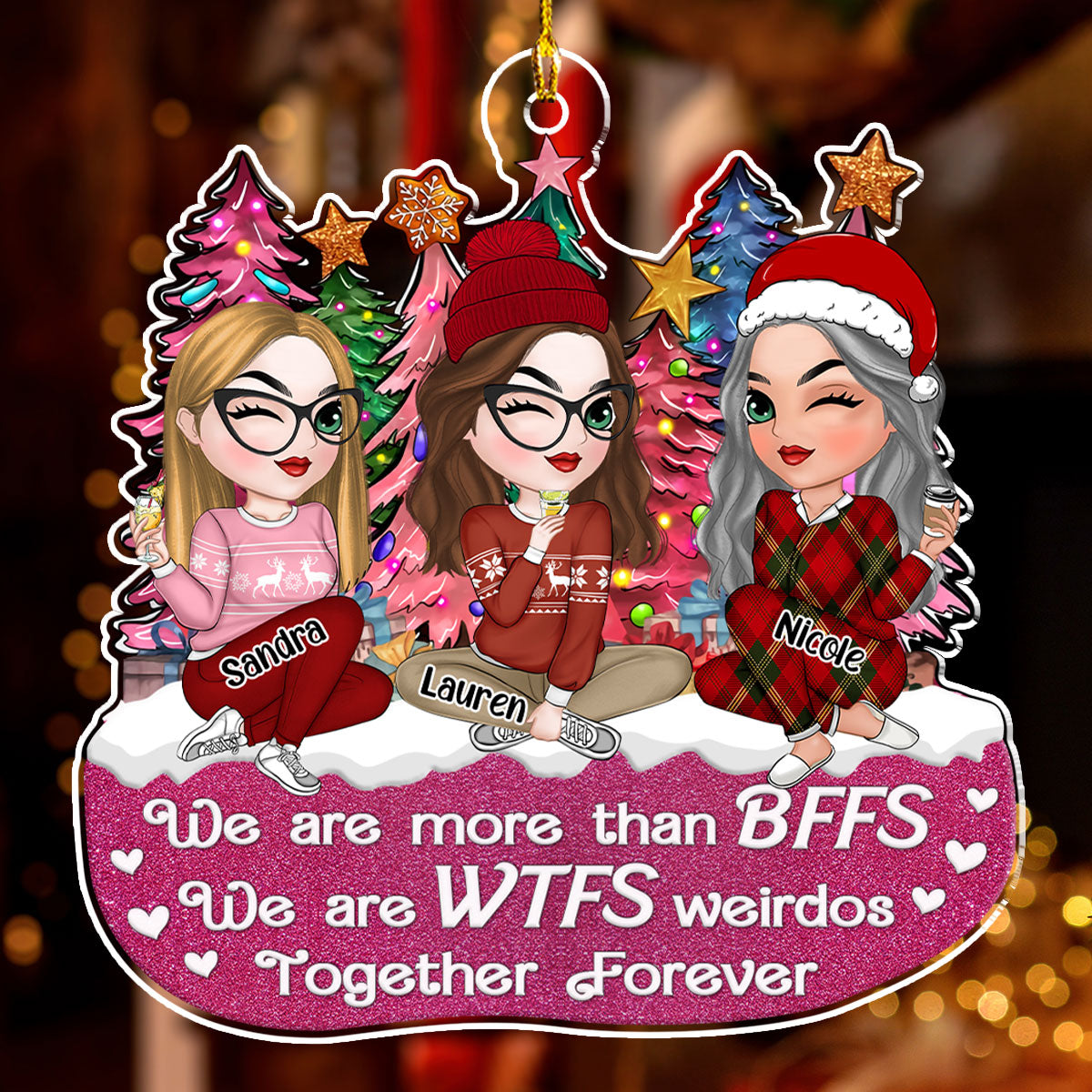 We Are More Than BFFS - Personalized Custom Acrylic Ornament