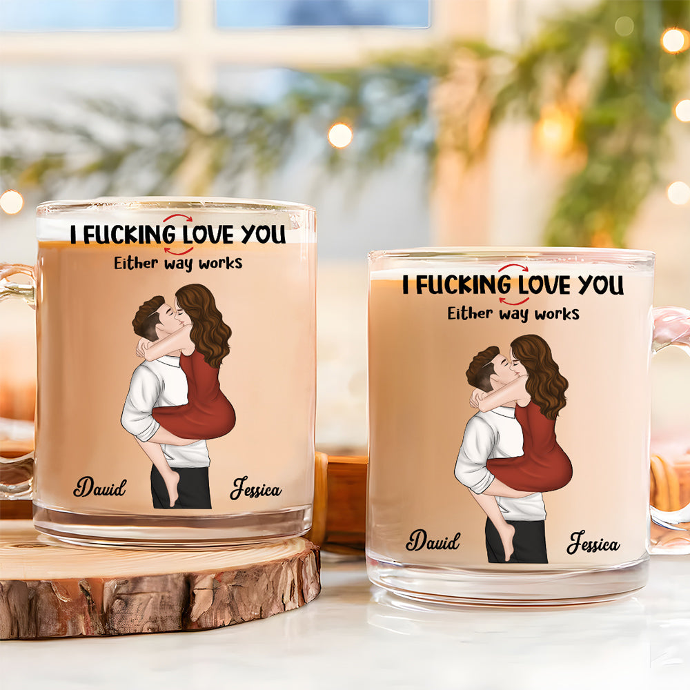 Freaking Love You - Personalized Custom Glass Mug