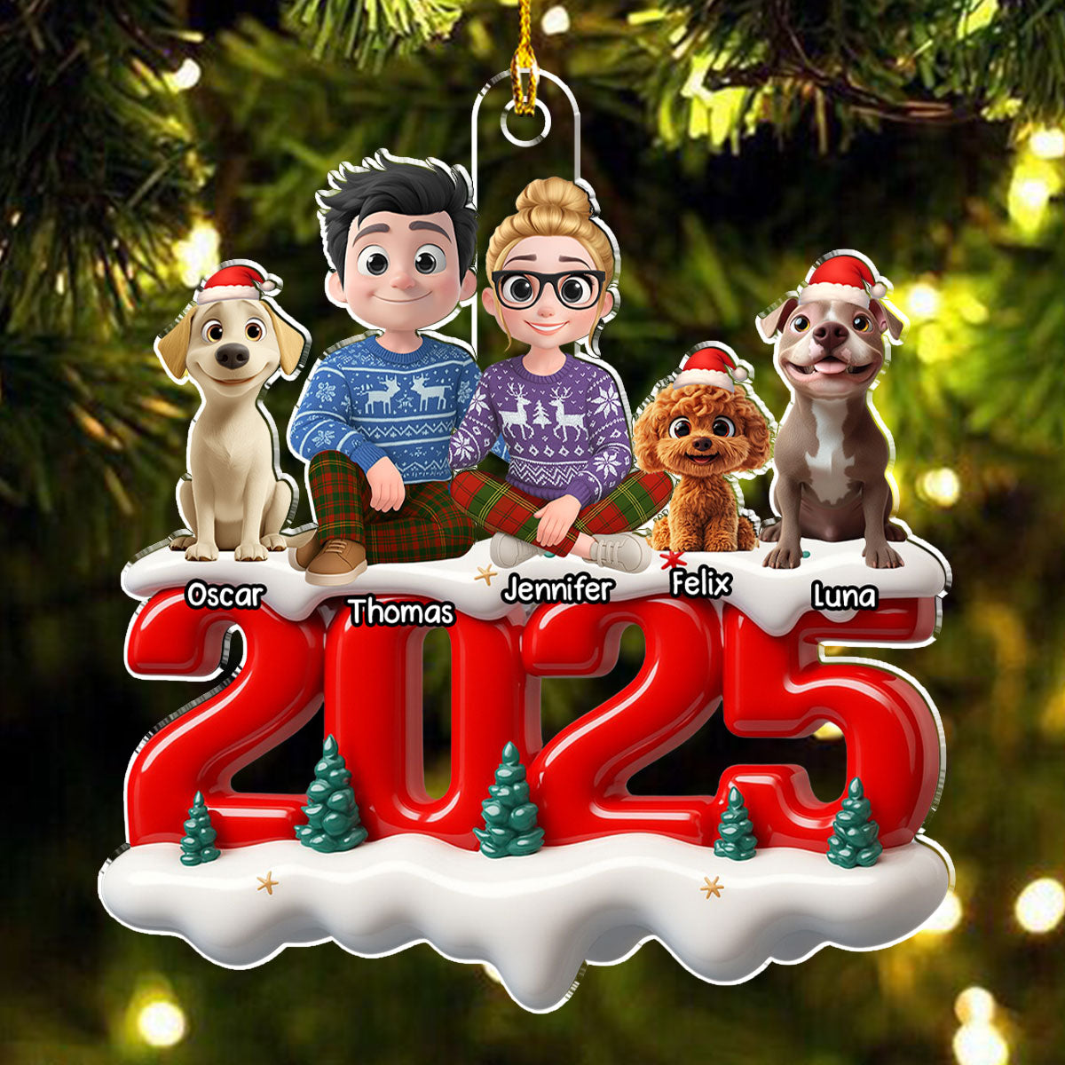 Together Forever Now - Personalized Custom 3D Effect Acrylic Ornament