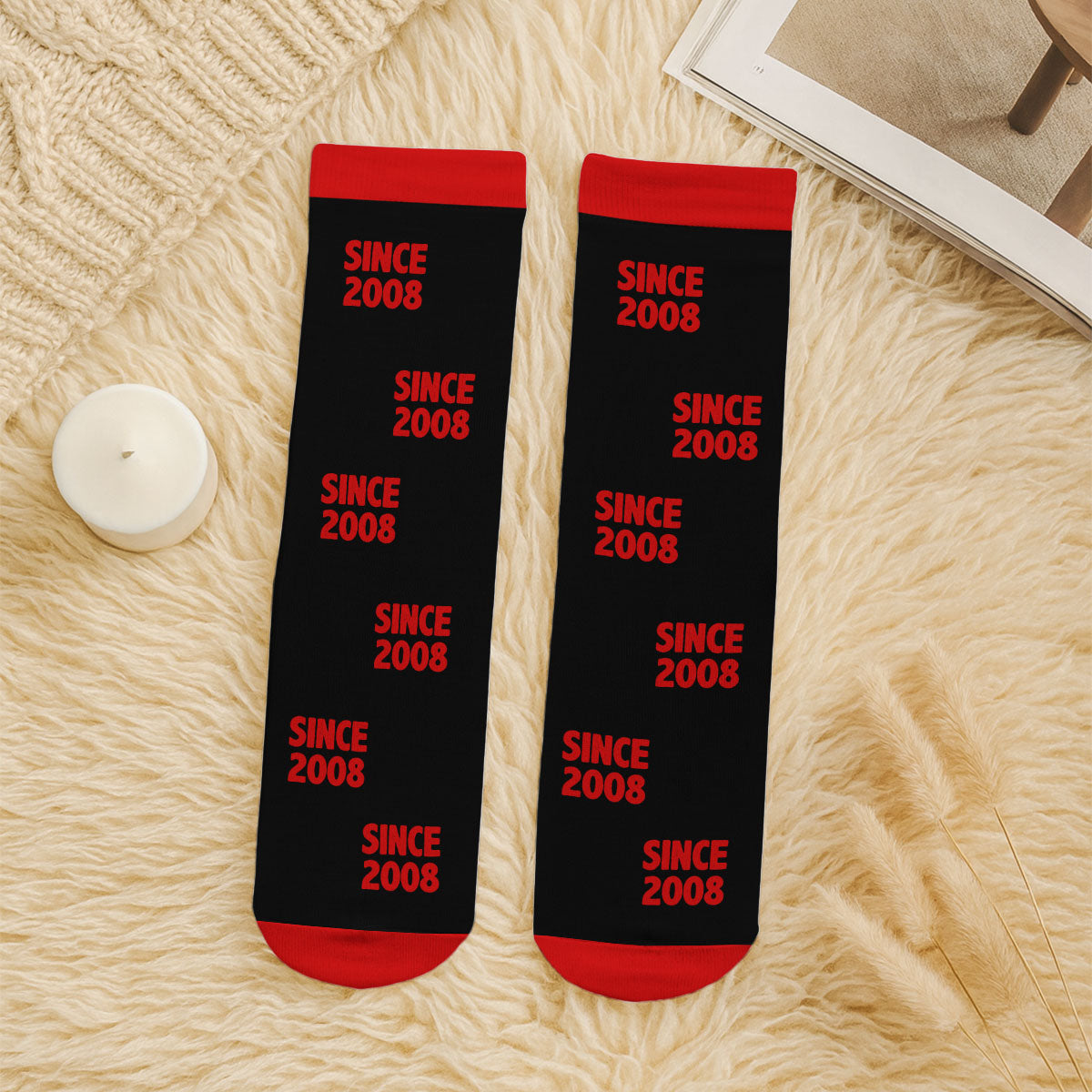 Together Forever - Personalized Custom Crew Socks