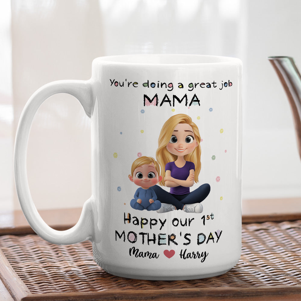 Mommy And Kid - Personalized Custom Coffee Mug
