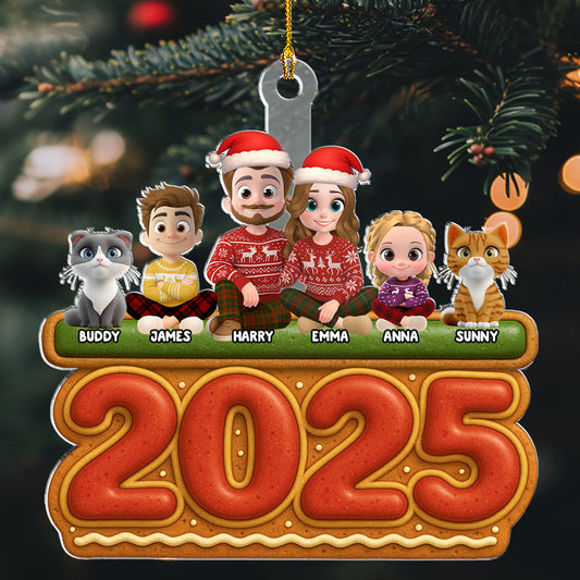 Our Family Cookies Cat Version - Personalized Custom Acrylic Ornament
