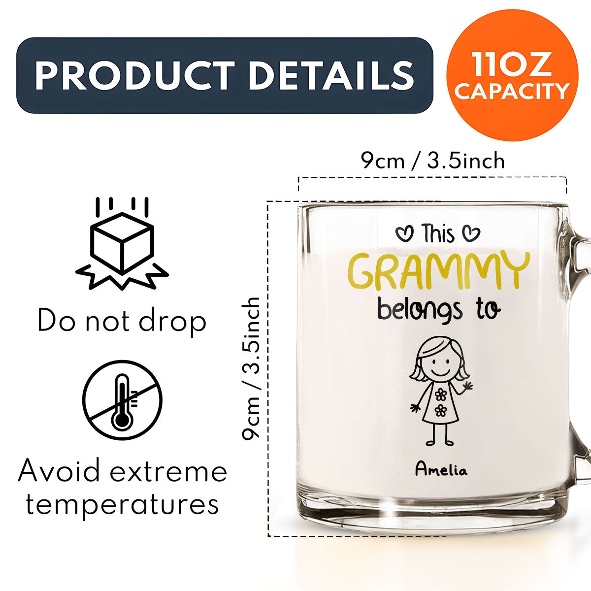 This Special Grandma Belongs To - Personalized Custom Glass Mug