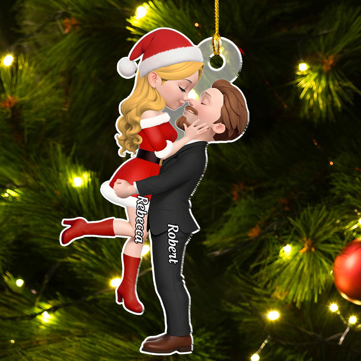 Christmas With My Dear - Personalized Custom Acrylic Ornament