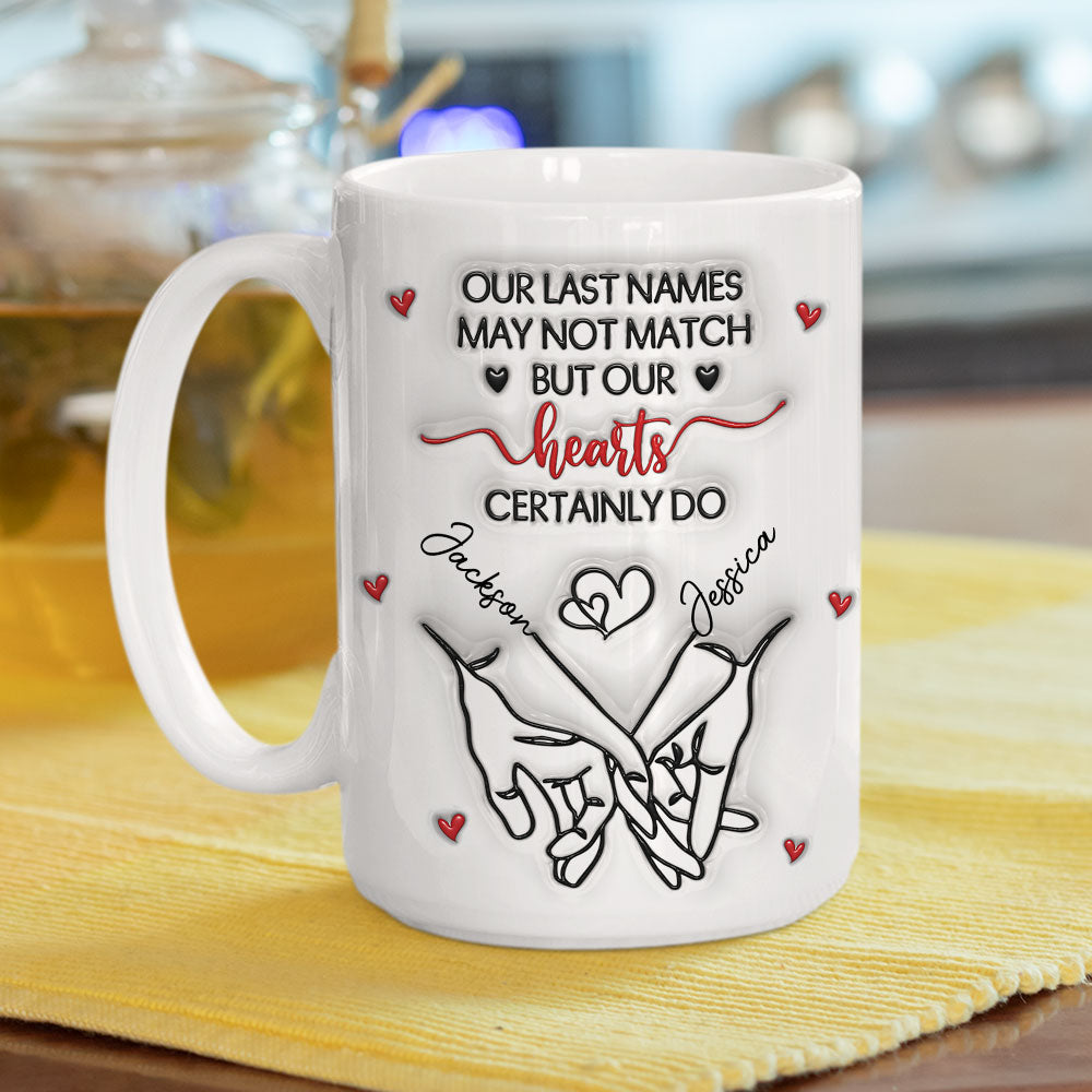 Our Hearts Truly Match - Personalized Custom 3D Inflated Effect Mug