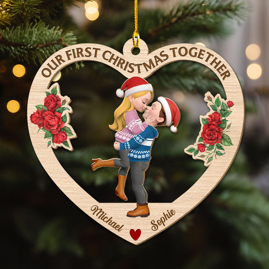 Our Love Story Ornament - Personalized Custom Wood Ornament