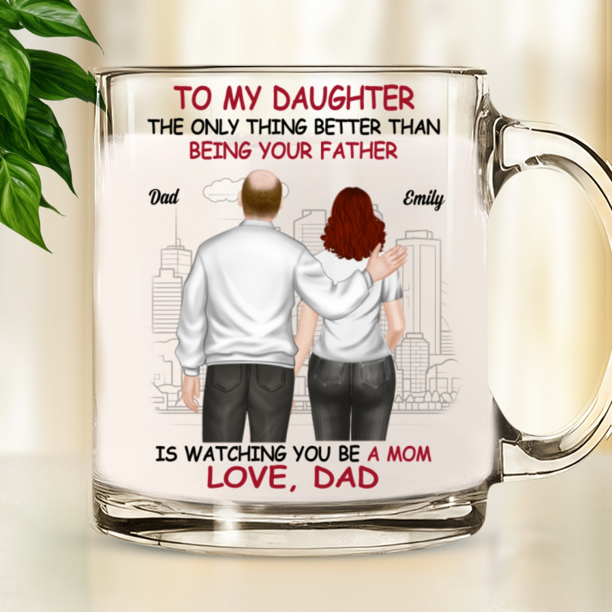 We Are Proud Of You Daughter - Personalized Custom Glass Mug