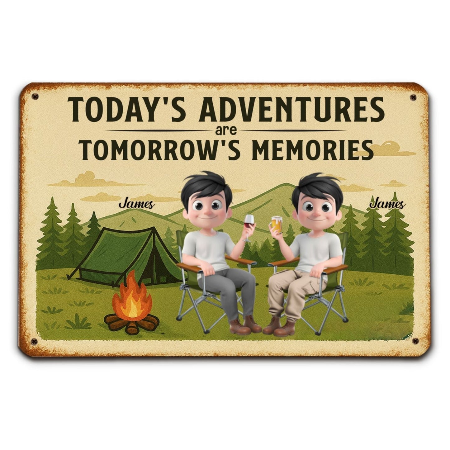 Make Today Worth Remembering - Personalized Custom Metal Sign