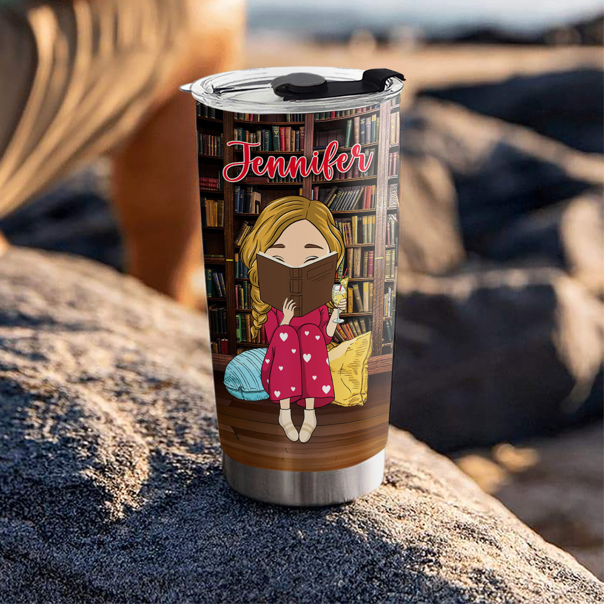 Just A Girl Who Loves Books - Personalized Custom Tumbler
