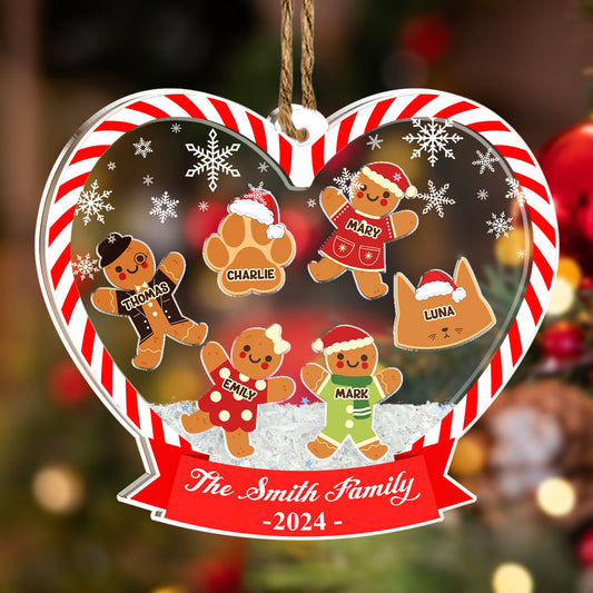 Cookie Family - Personalized Custom Acrylic Shaker Ornament