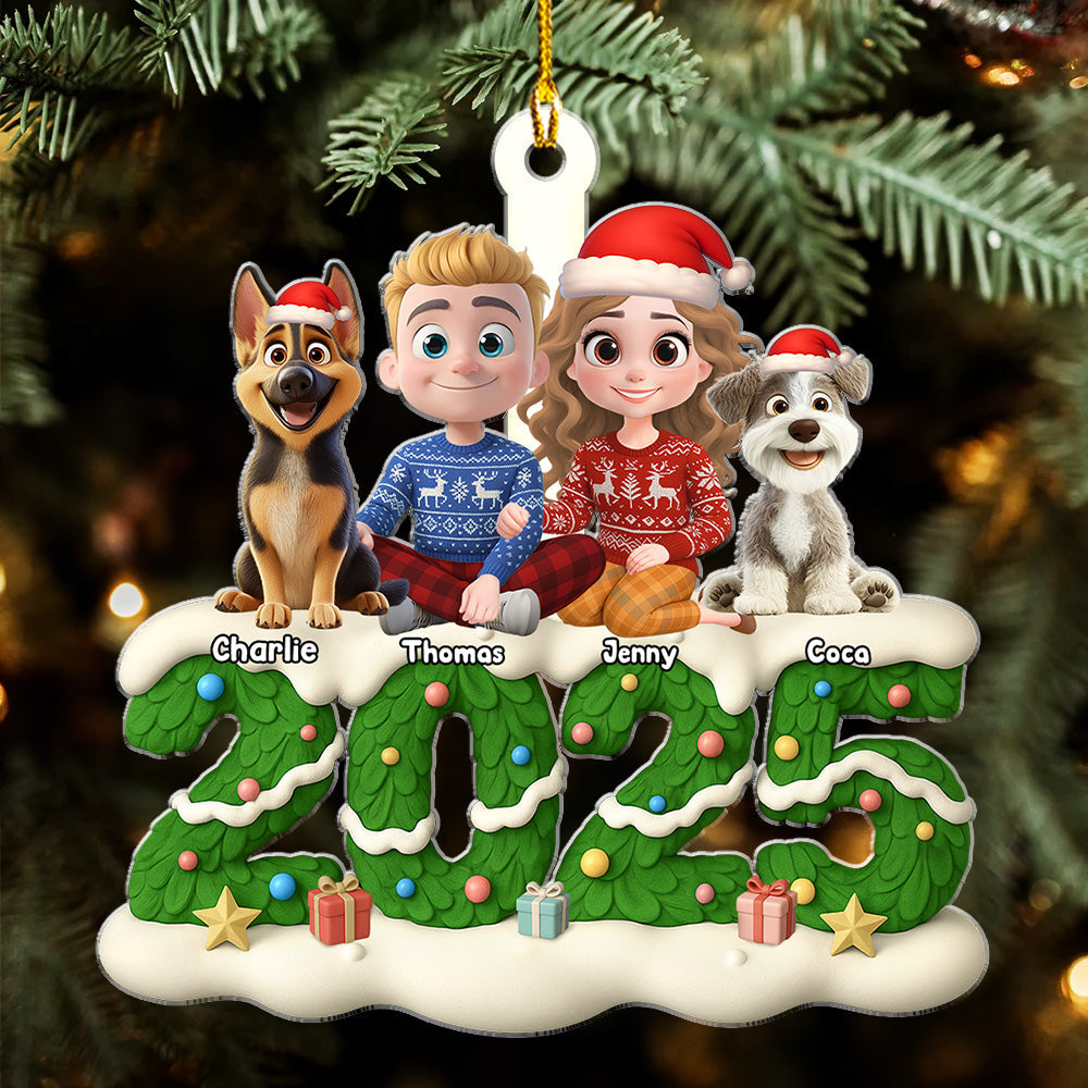 We And Our Dog Green - Personalized Custom Acrylic Ornament