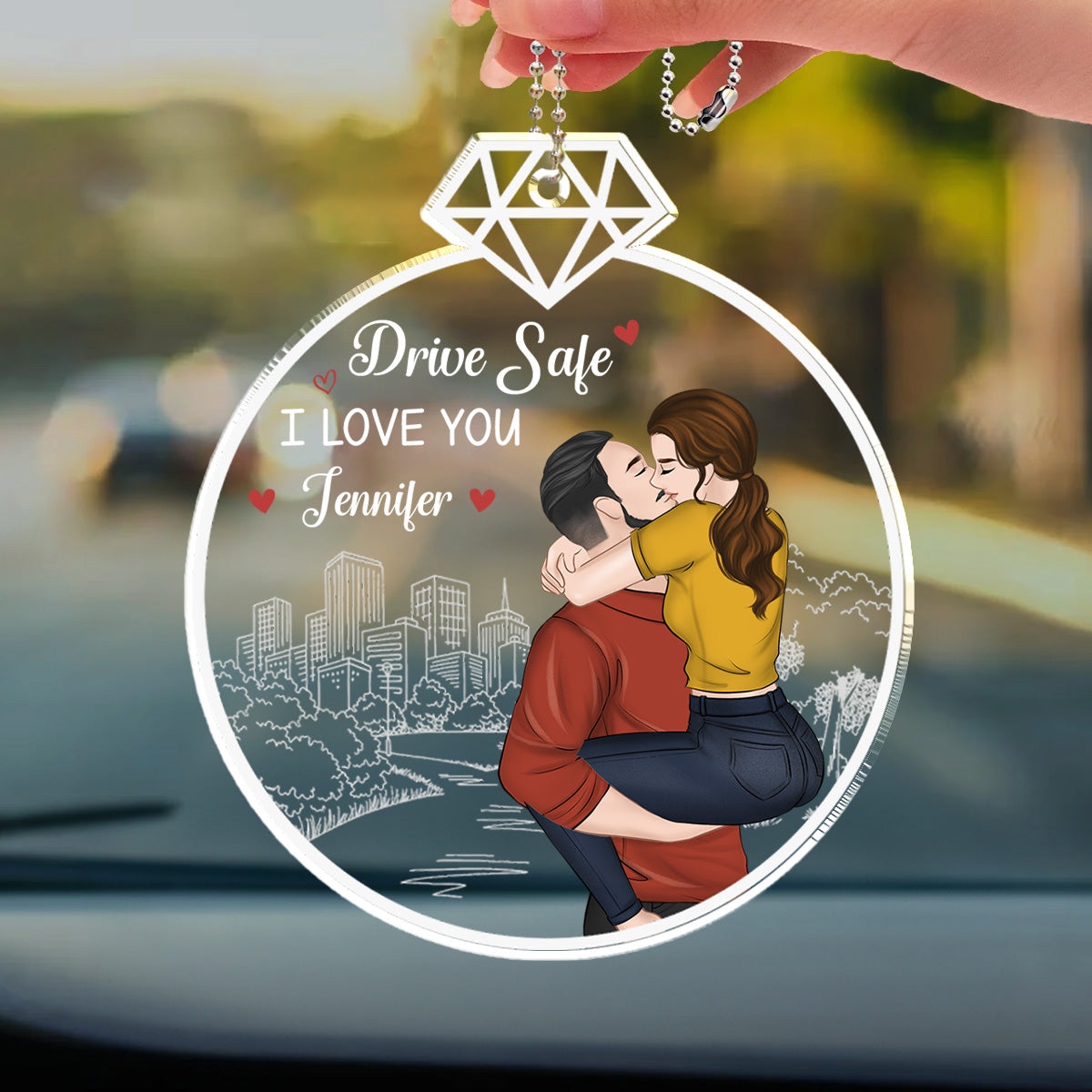 Drive Safe, I Love You  - Personalized Custom Car Ornament