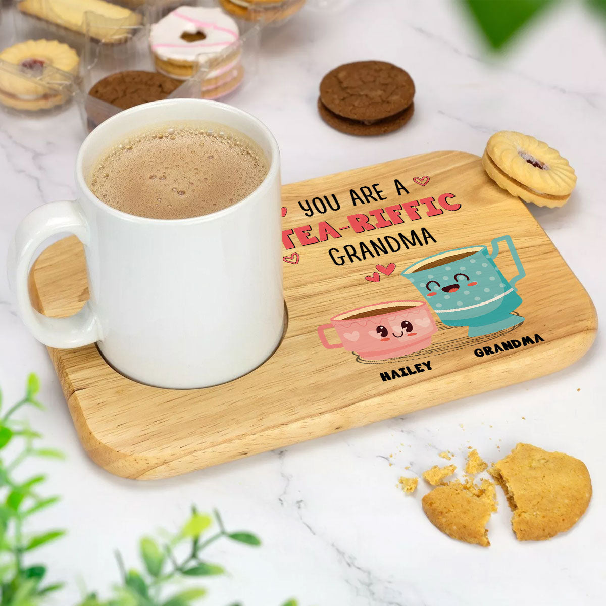 You Are A Teariffic - Personalized Custom Wooden Treat Board