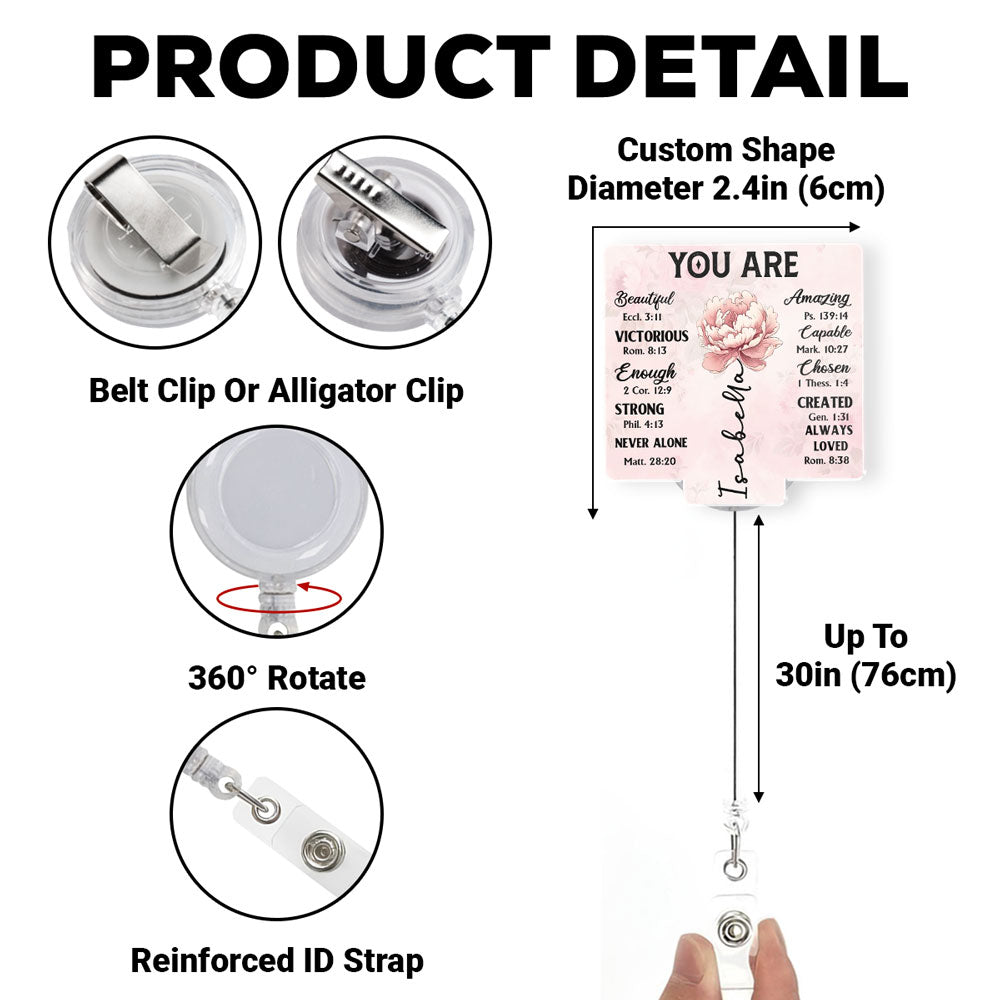 God Says You Are - Personalized Custom Acrylic Badge Reel