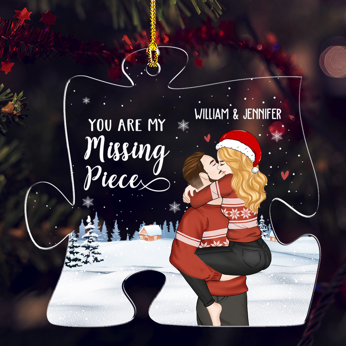 Missing Piece - Personalized Custom Acrylic Ornament