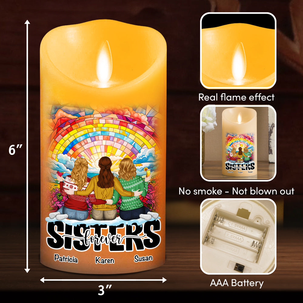 Because of You I Laugh a Little Harder Version 2 - Personalized Custom LED Candle