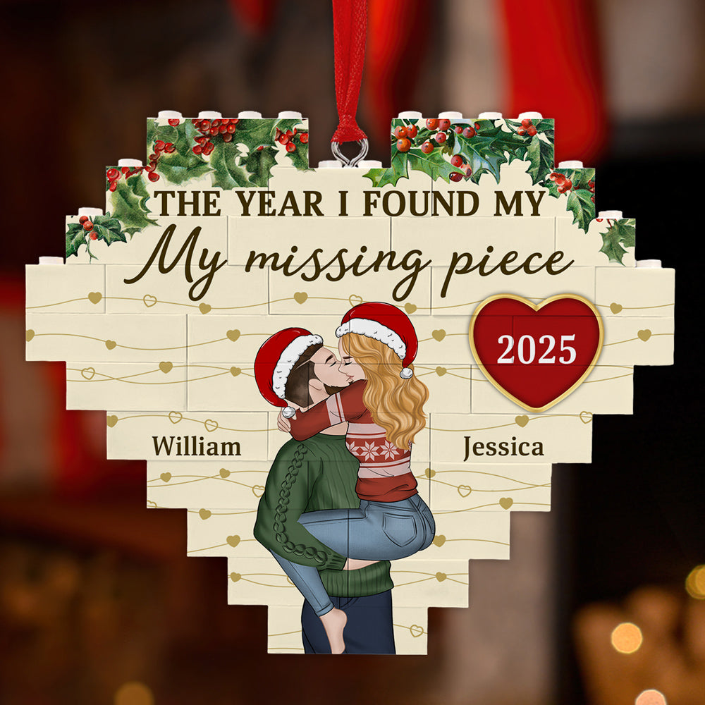 I Found My Missing Piece - Personalized Custom Heart Puzzle Ornament