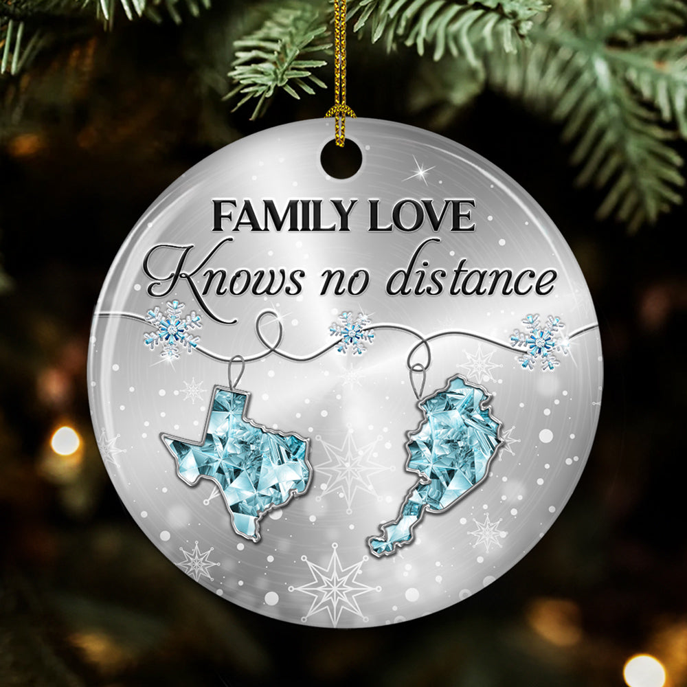 Our Family 2025 - Personalized Custom 3D Inflated Effect Ceramic Ornament