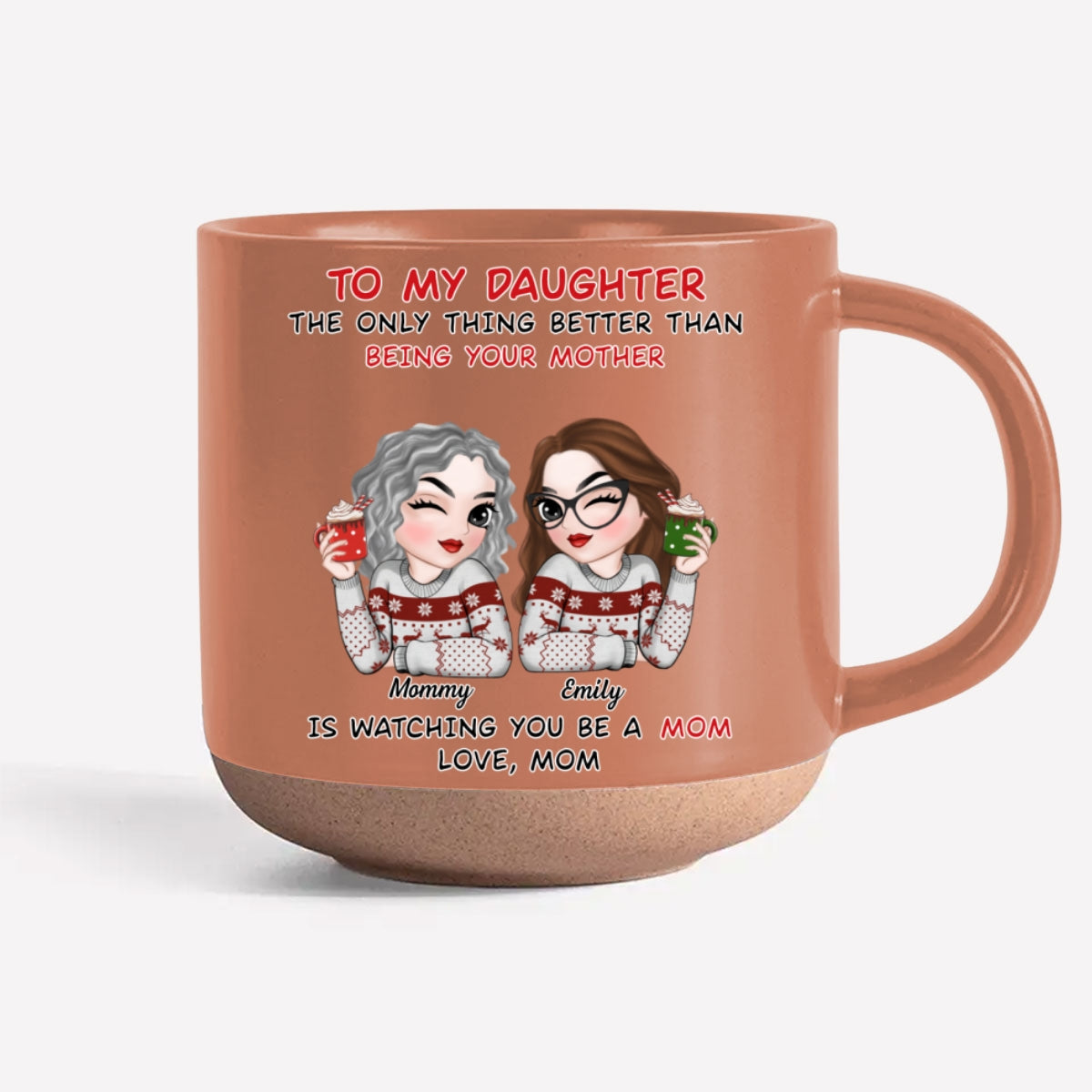 To My Daughter - Personalized Custom Pottery Mug
