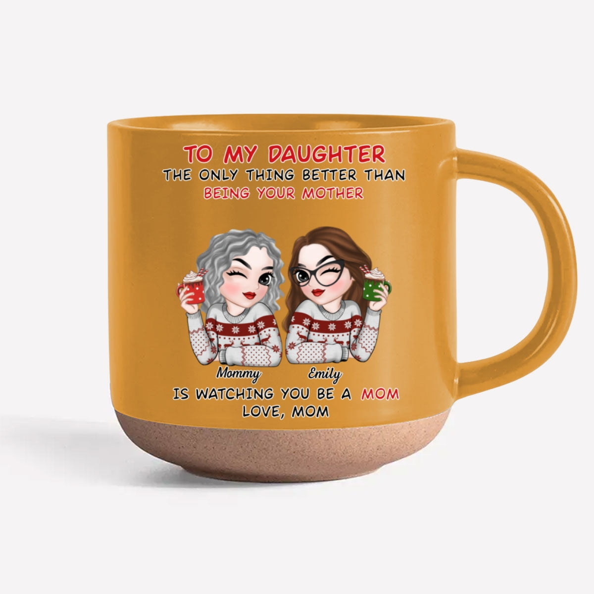 To My Daughter - Personalized Custom Pottery Mug
