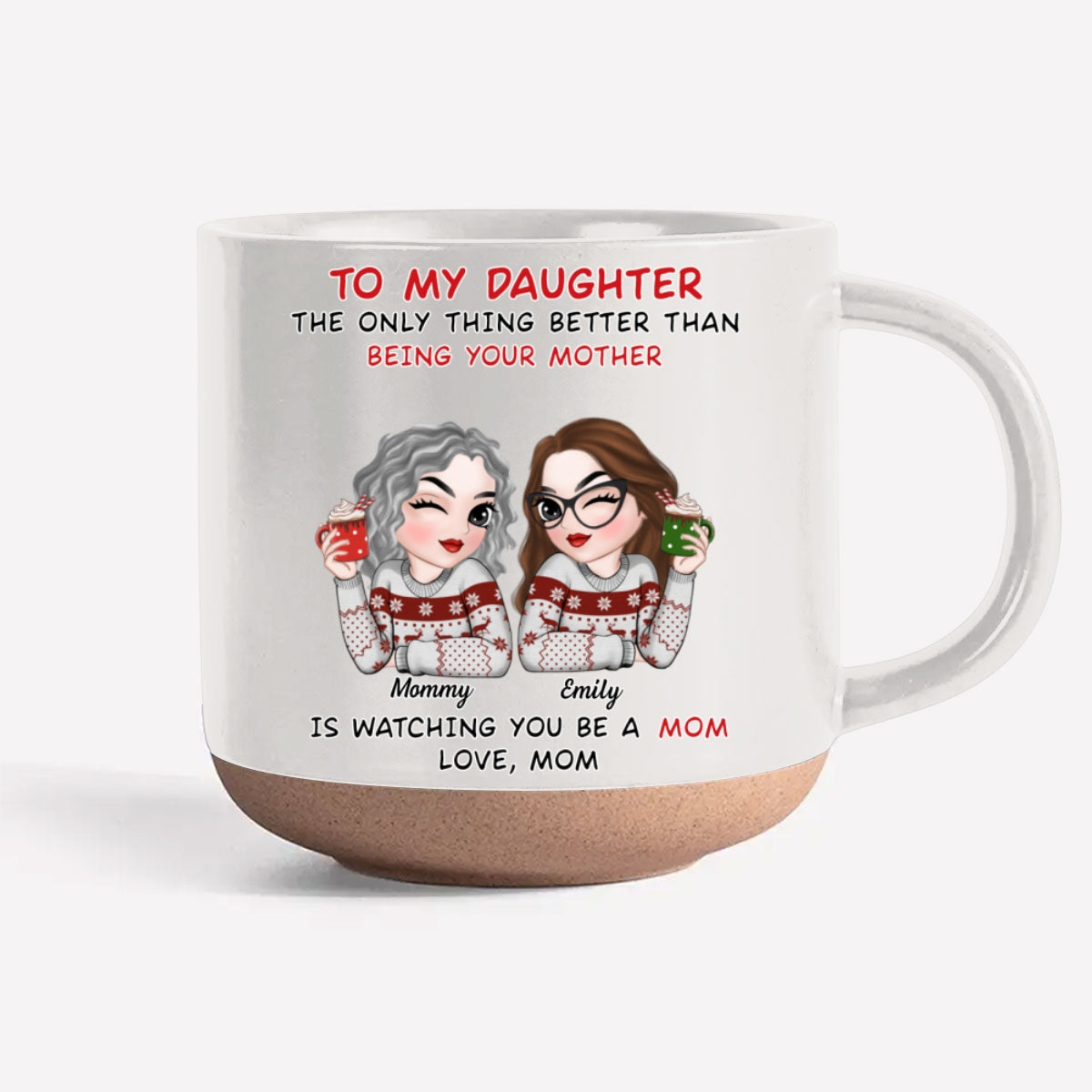 To My Daughter - Personalized Custom Pottery Mug