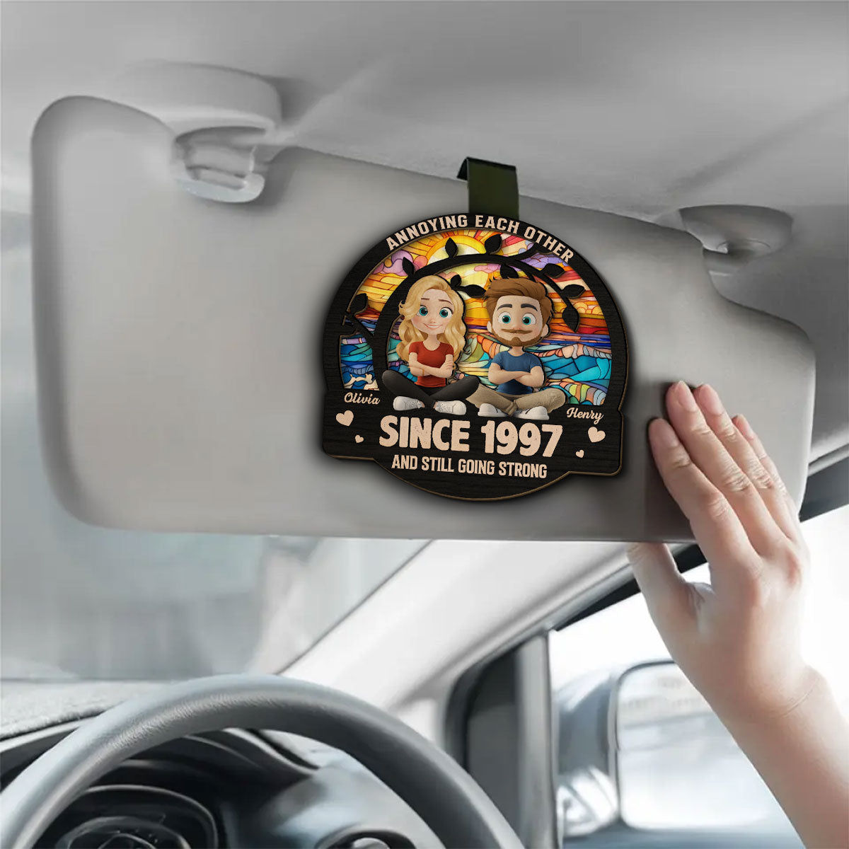 Love You Forever - Personalized Custom Car Visor Clip