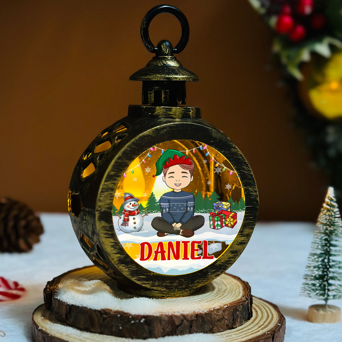 Lovely Family - Personalized Custom Christmas Lantern