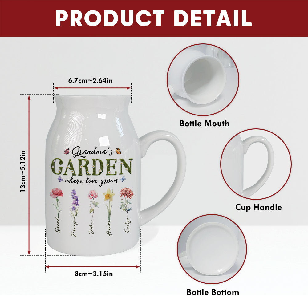 Grandma Garden - Personalized Custom Flower Vase