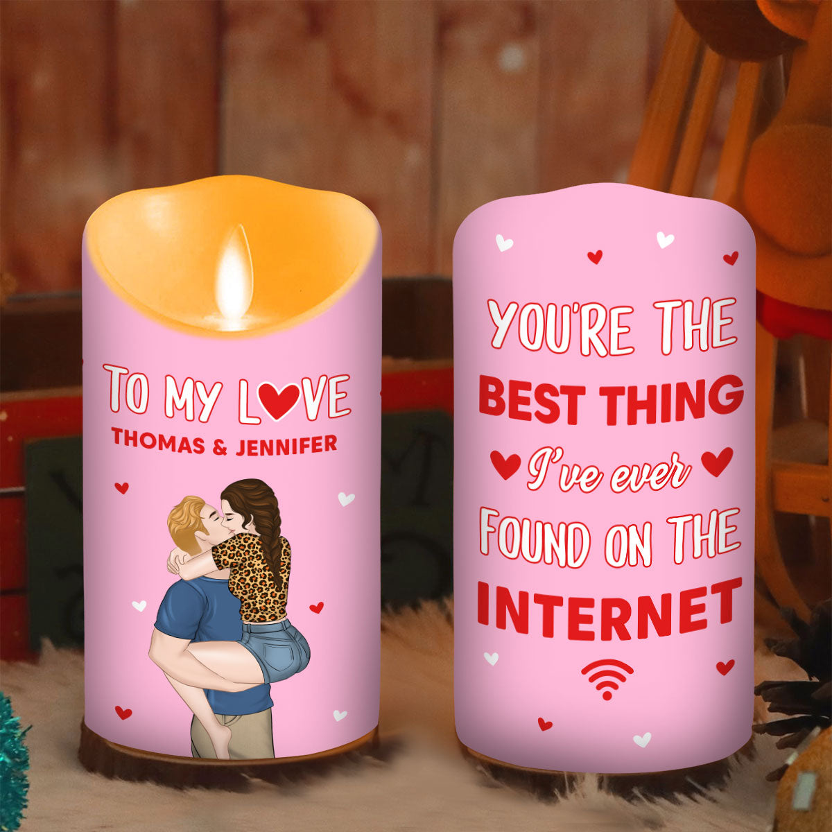 The Best Thing On The Internet - Personalized Custom LED Candle
