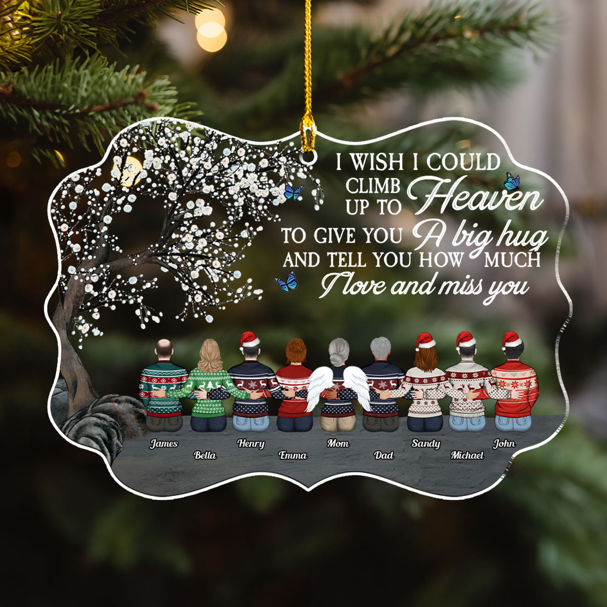 Always Beside You - Personalized Custom Acrylic Ornament