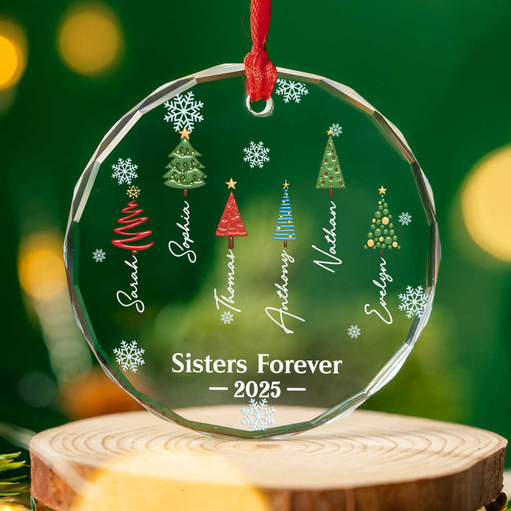 Our Friendship Is Forever - Personalized Custom Glass Ornament