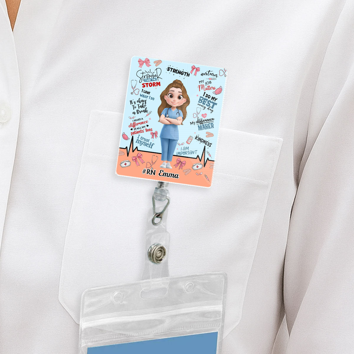 Nurse Doctor Daily Affirmations - Personalized Custom Acrylic Badge Reel